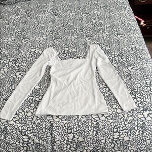 Aritzia White Long Sleeve Top NWT